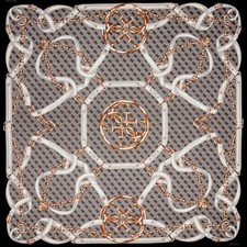 Guess Écharpe Noire 130x130 Écharpe Imprimée Ligne NOELLE Art. AW5412 POL03 BLA