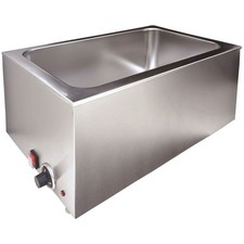 Full-Size Electric Bain Marie Food Warmer 110V | Fits 2 Half Pans, 1200W