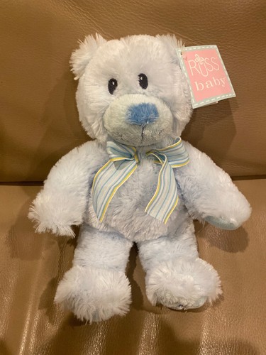 Russ first teddy blue plush - first,