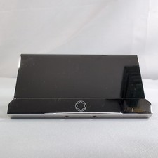 Mont Blanc Stainless Steel Business Card Stand Desk Holder Silver Chrome Office