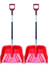 2 x déneigeurs raquettes à neige tube en aluminium 55 cm rouge épaisseur pell...