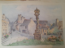 aquarelle peinture chaumière