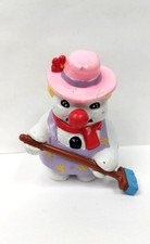 VINTAGE Ball Broom Snowman Cartoon PVC Figure Toy