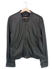 SHE Veste en cuir Dames Veste T EU 44 noir style extravagant