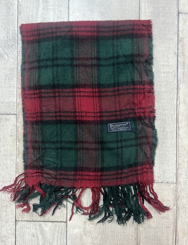 écharpe burberry vert rouge - burberry, vert/rouge