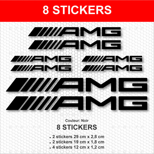 Stickers amg noir - stickers,