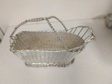 PORTE BOUTEILLE / PANIER ANCIEN MÉTAL ARGENTE SIGNÉ CHRISTOFLE