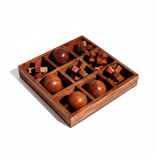 Jeu morpion oxo bois - morpion,
