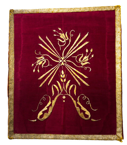 Bourse double ancienne brodée