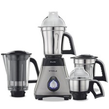 Preethi MG208 Acier 750 Pressoir Mixeur Broyeur ( 4 Pots, Métallique, Noir)