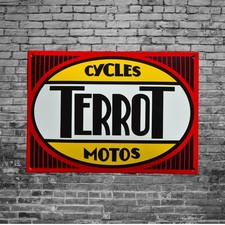 Plaque émaillée TERROT motos et cycles enamel emailschild