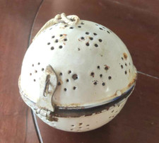 ANTIQUE LARGE ENAMELED RICE BALL