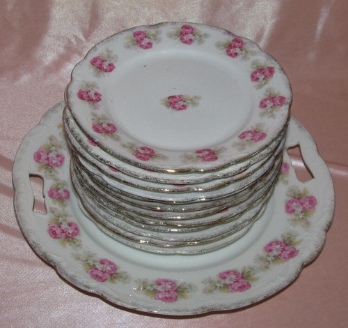 Service gâteaux porcelaine - à,