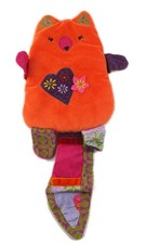 CATIMINI doudou plat chat orange fleur