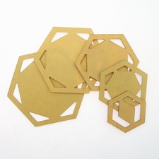  5pcs Hexagon Templates Quilting Patchwork Spinning Broderie Model Handmade DIY