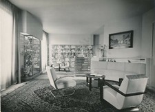 photo interior design art deco silver era chairs living room dish