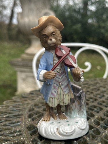 Singe musicien porcelaine - singe,
