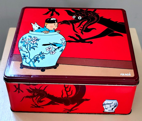 Boîte métal tintin - métal,