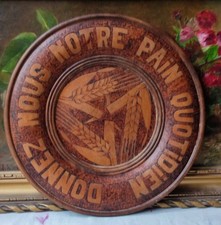 ANCIEN PLATEAU BOIS ROND