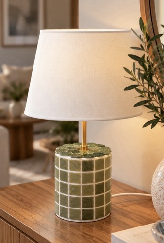 Lampe table vert blanc - de, vert/blanc