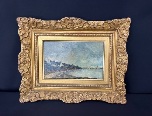 Huile sur panneau vue - sur,