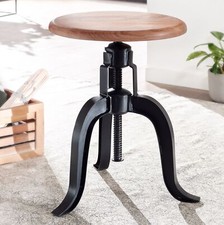 FineBuy Tabouret Pivotant Bois