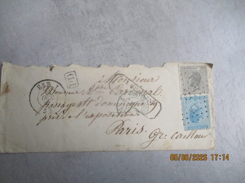 1867 lettre obliteration - lettre,