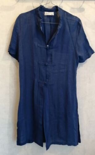 Tunique longue bleue viscose
