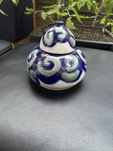 Encrier porcelaine peinte - porcelaine,