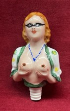 CURIOSA NAKED EROTIC WOMEN BOTTLE STOPPER CAP POURING WOMAN NUDE EROTIC SEX