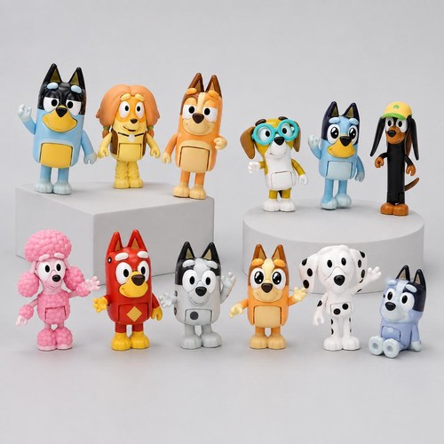 12pcs figurines chien bluey - 12pcs,