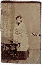 FERROTYPE photo jeune femme et
