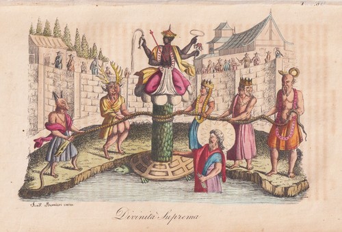 Gravure cuivre brahma dieu - gravure,