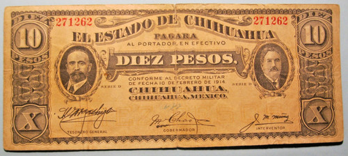 Mexique billet 10 - de,