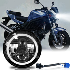 DOT 7" Black LED Headlight Projector Fit Honda Shadow VT1100 VT750 VT600 VF750