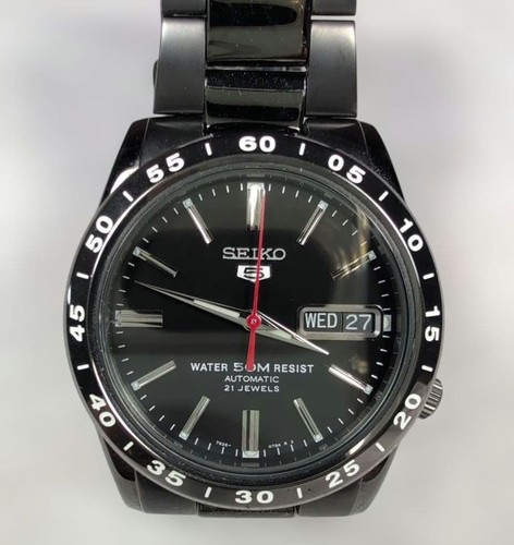 Montre noire automatique - , seiko