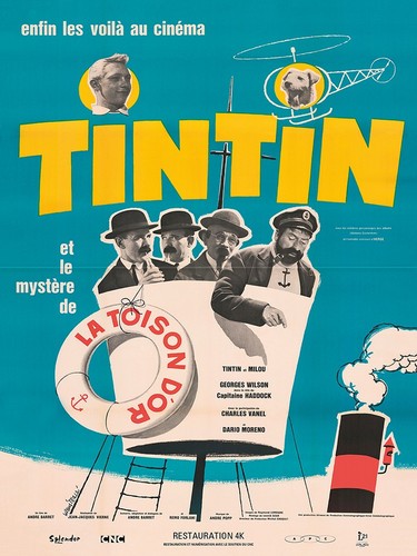 Affiche pliée 40x54cm tintin - pliée,