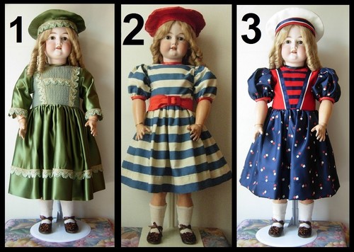 Robe béret poupée ancienne - robe,