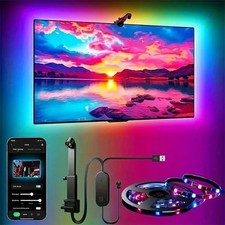 RGBIC TV LED Strip with Camera – App & Music Sync – Ambient Light for 55–75 inch