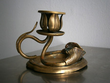 1900 Copper Art Nouveau Hand Candle Holder Arum Decor Floral Antique Chandelier