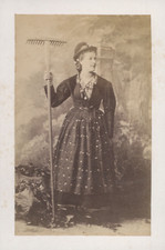 Germany, Planter and Her Rake Vintage Albumen Print Album Print