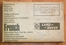 Carnet/manuel propriétaire