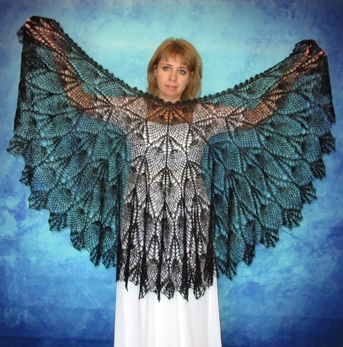 Châle russe crochet - au, noir