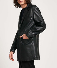 Veste blazer homme en cuir