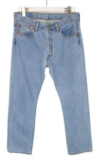 Jeans Levi's 501 Pour Homme W32/L30 Droit À Bouton En Denim Bleu