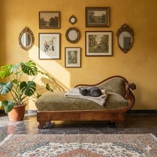 Canapé Ancien Noyer Gravé