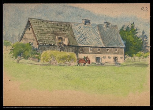 Carte postale artiste peinte - carte, d'artiste