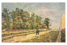 Postcard Art Painting, Van Gogh Painting, Route aux confins de Paris 1887