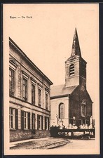 Old postcard Erpe, De Kerk 