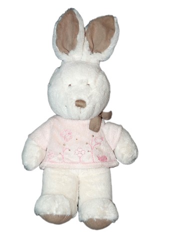 Doudou peluche lapin - lapin, blanc